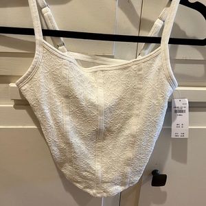 Corset White Lace Tank Top